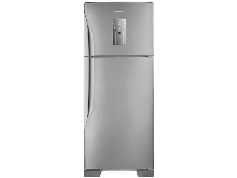 Refrigerador Panasonic 435 Litros 2 Portas com Freezer em Cima Aço